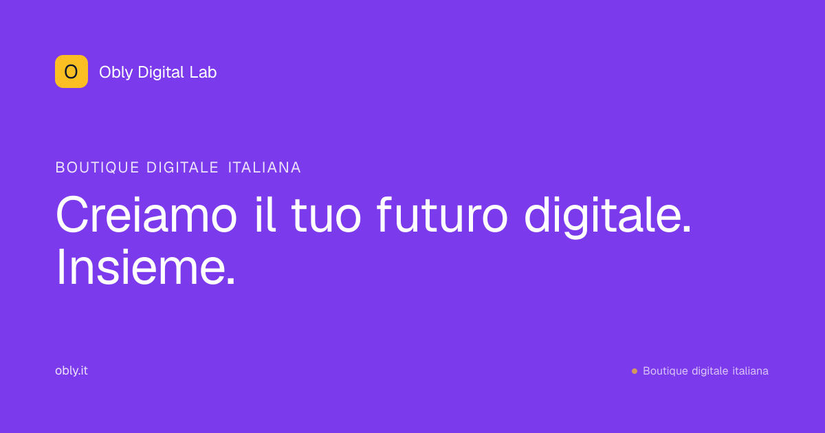 Obly Digital Lab — We create your digital future